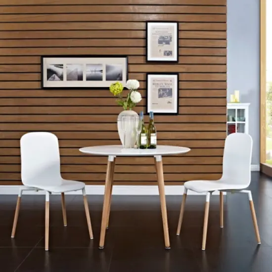 Stack Dining Chairs Wood - Modway image {1}