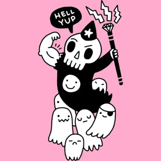 Women's Design By Humans Super Duper Necromancer By obinsun Racerback Tank Top image {1}