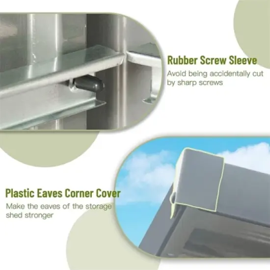 Syemin Deck Boxes Durable, Horizontal Compact Storage Shed for Garden, Backyard, Patio, Closet Deck Box, Green, 65.35"*37.6"*70.55" image {1}