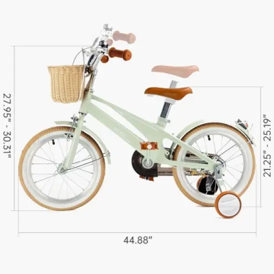 Topteng 16" Kid's Bike Child Bicycle for Boys and Girls with Basket image {7}