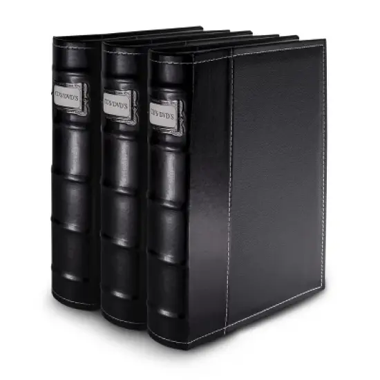 Bellagio-Italia CD/DVD Storage Binder - Black - Leather - 144-Disc Capacity image {7}