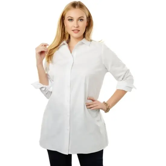 Jessica London Women&rsquo;s Plus Size Poplin Tunic image {9}