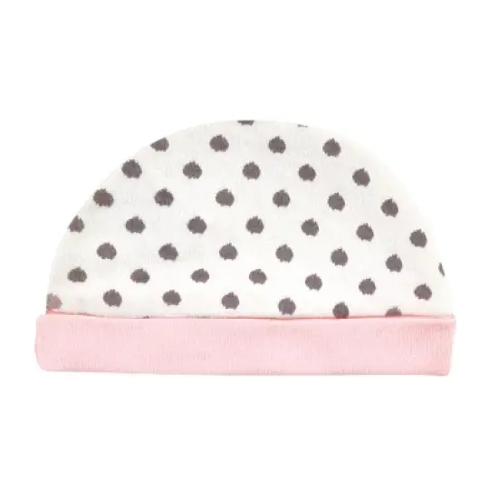 Touched by Nature Baby Girl Organic Cotton Preemie Layette 4pc Set, Pink Gray Scribble, Preemie image {4}