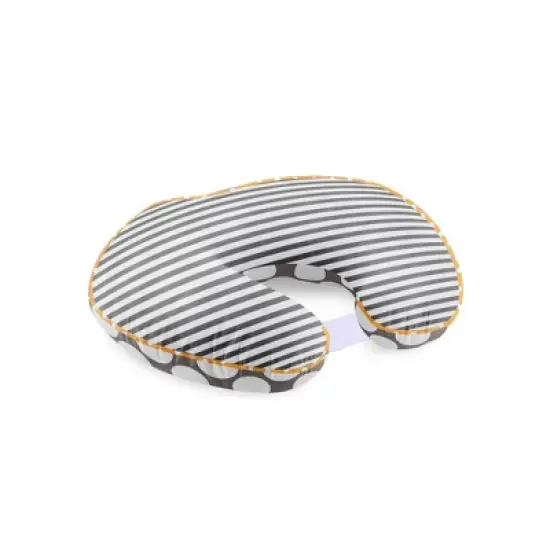 Bacati - 3 pc Dots/Pin Stripes Grey/Yellow Hugster Feeding & Infant Support Nursing Pillow image {6}