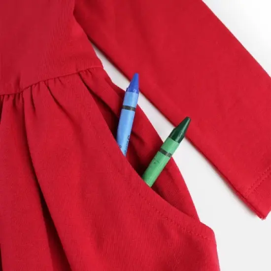 RuffleButts Baby Girls Long Sleeve Twirl Dress image {4}