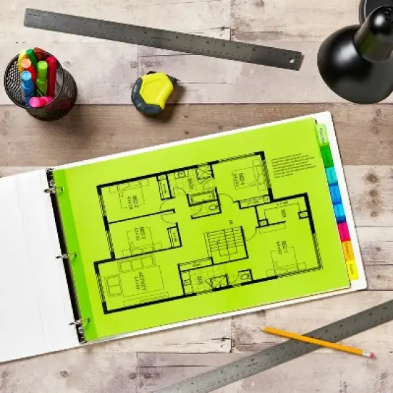 Avery Dividers for 3 Ring Binders, 8-Tab Binder Dividers, 11" x 17" Plastic Binder Dividers, Insertable Big Tab, Multicolor, 3 Sets (11256) image {1}