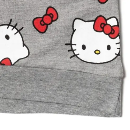 Hello Kitty Girls French Terry Sweatshirt Little Kid to Big Kid image {4}