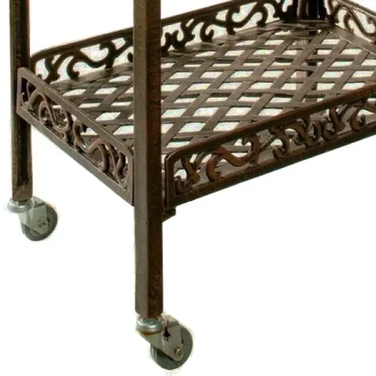 Oakland Living 2 Tier Metal Patio Service Cart image {3}