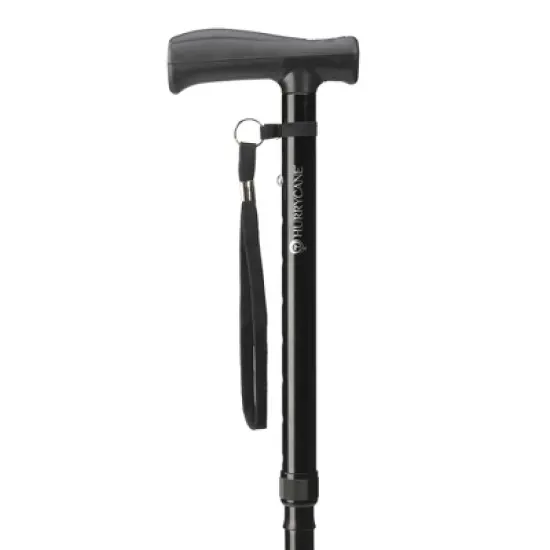 Drive Medical HurryCane Freedom Edition Folding Cane with T Handle, Black image {6}