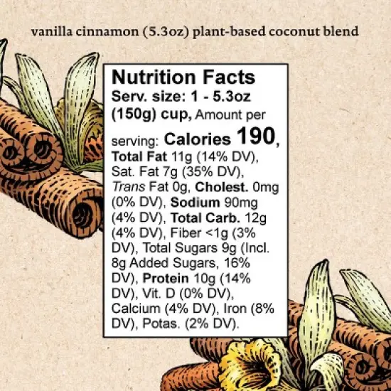Siggi's Vanilla Cinnamon Plant-Based Coconut Blend Yogurt Alternative - 5.3oz image {4}