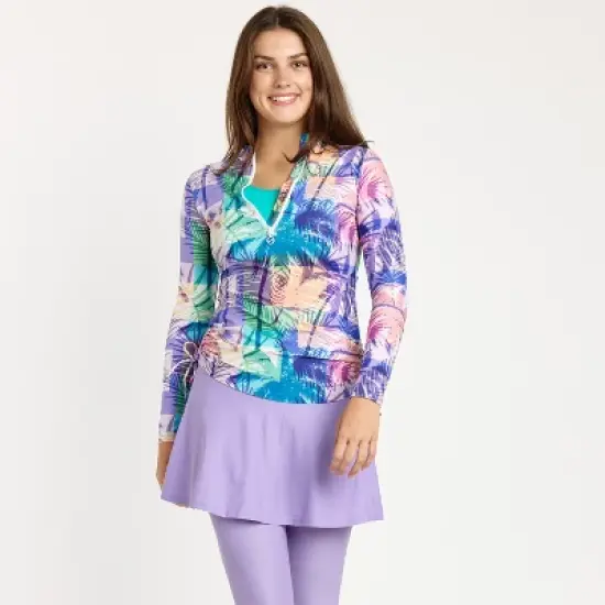 Calypsa Half-Zip Nora Swim Top image {5}