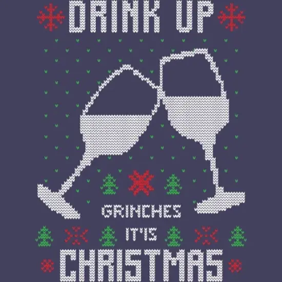 Women's Design By Humans Drink Up Grinches Ugly Christmas Sweater By shirtpublic Racerback Tank Top image {1}