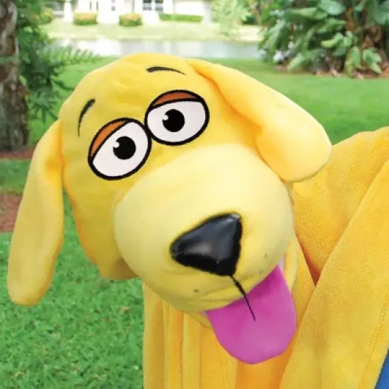 Happy Nappers Cuddleuppets: Dog - Yellow - 2-In-1: Plush Puppet & Blanket image {4}