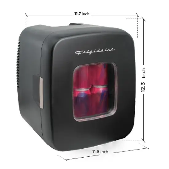 Frigidaire&reg; 12-Can Retro Personal Mini Fridge, Black image {4}