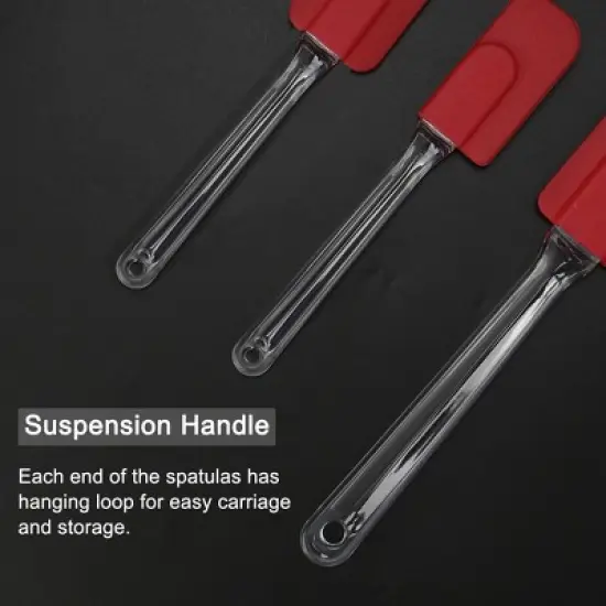 Unique Bargains Flexible Heat Resistant Non-scratch Non Stick Spatula 3 Pcs image {4}