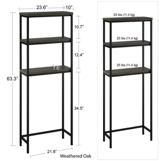 Meyers Over the Toilet Storage Cabinet Brown - Room & Joy image {10}