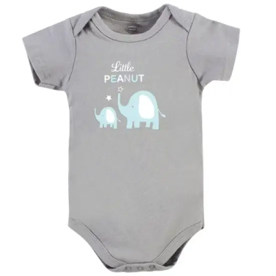 Luvable Friends Baby Boy Cotton Bodysuits, Boy Basic Elephant image {5}