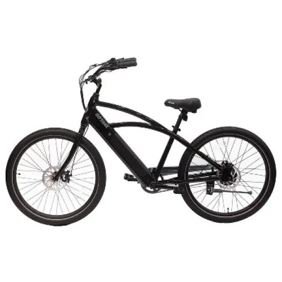 GOTRAX Adult Shoreline 27.5" Step Over Electric Cruiser Bike - Black image {2}