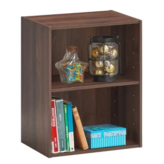 Tangkula 2-Tier Storage Night Stand Open Display Shelf MDF End Table image {9}