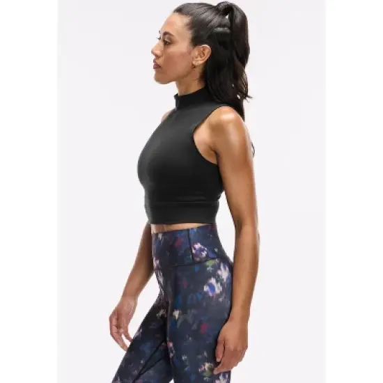 Peloton Women's Cadent Mock Neck Tank, Black image {1}