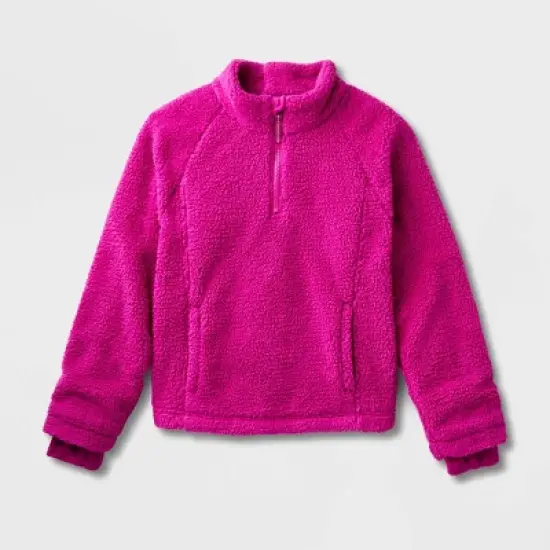 Kids' Adaptive Mock Neck Light Weight Fleece Jacket - Cat & Jack&trade; image {4}