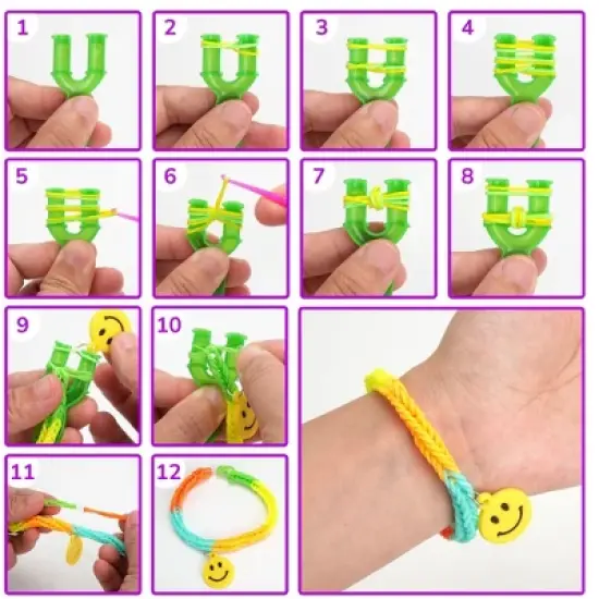 LotFancy 32 Colors Rubber Band Bracelet Kit, Loom Bracelet Making Refill Kit for Adults Ages 12+ image {12}