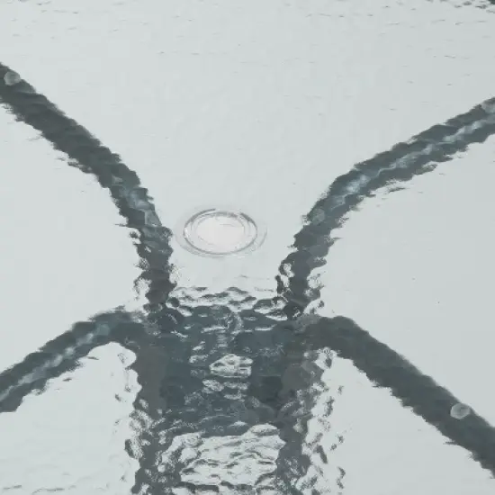 Flash Furniture Nantucket 6 Piece Patio Garden Set with Table, Umbrella and 4 Folding Chairs image {11}