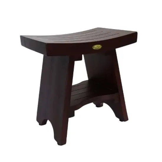 DecoTeak&reg; Serenity&reg; 18" Teak Wood Shower Bench with Shelf in Woodland Brown Finish image {10}