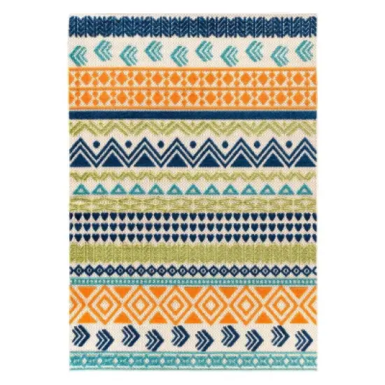 World Rug Gallery Ronda Contemporary Bohemian Indoor/Outdoor Area Rug image {10}