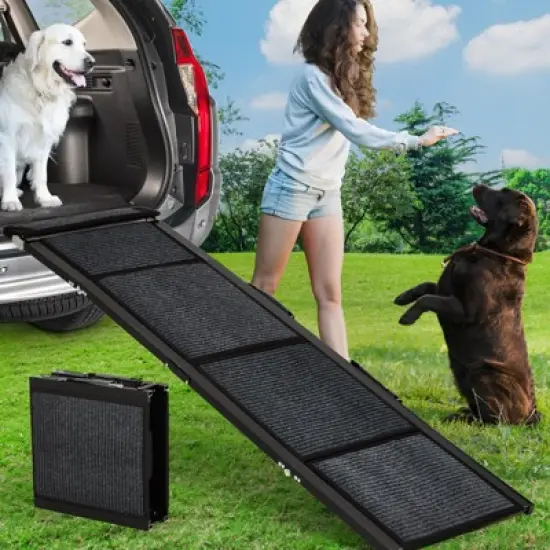 Upgraded Dog Ramp for Cars Folding Pet Ramp for Large Dogs with Non-Slip Surface Portable Dog Car Ramp,Dog Ramp Up to 250 LBS image {7}