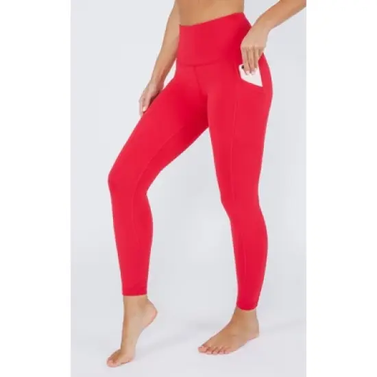 90 Degree by Reflex Womens Interlink High Waist Ankle Legging with Back Curved Yoke image {25}