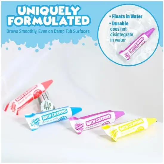 Tub Works Sweet Scents Smooth Bath Crayons Bath Toy, 12 Pack image {1}