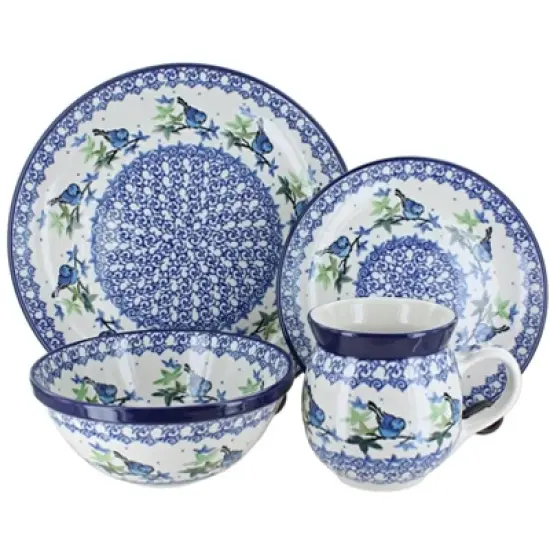 Blue Rose Polish Pottery Ceramika Artystyczna Dinnerware (16 PC) image {19}