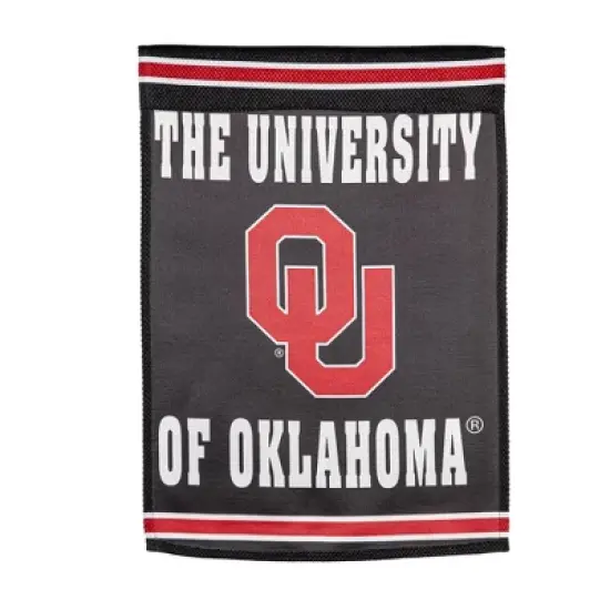 Embossed Suede Flag, House Size, University of Oklahoma image {2}