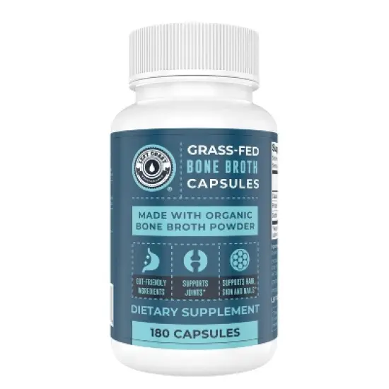 Organic Bone Broth Capsules, Left Coast Performance, 180ct image {3}