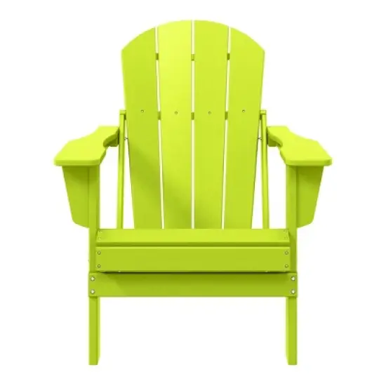 WestinTrends Malibu HDPE Outdoor Patio Folding Poly Adirondack Chair image {20}
