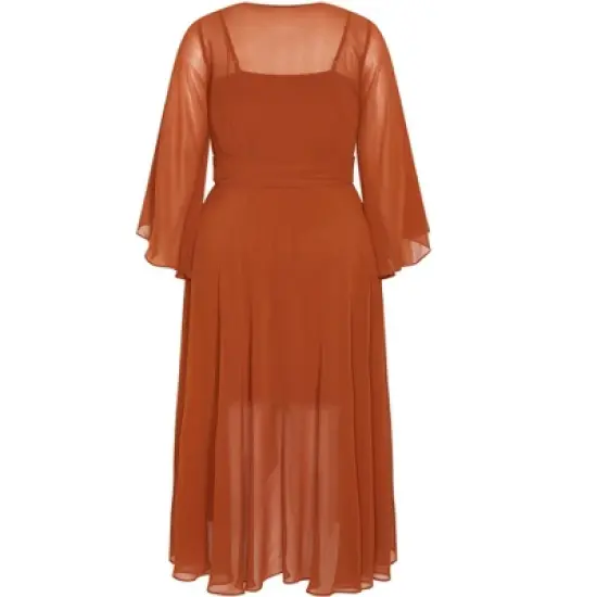 Women's Plus Size Fleetwood Maxi Dress - ginger | CITY CHIC image {4}