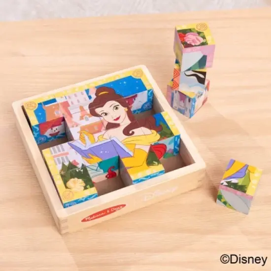 Melissa & Doug Disney Princess Wooden Toy Cube Puzzle Blocks: Educational Memory Skills, Fantasy Theme, 16 Pieces image {8}
