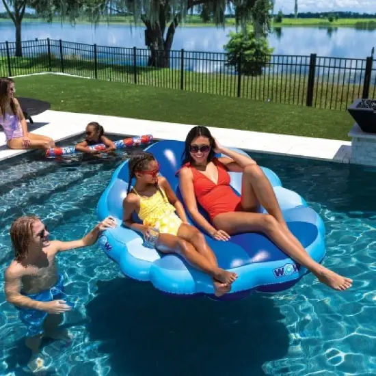WOW Indigo Lounge Inflatable Mermaid Shell Float - Blue image {2}