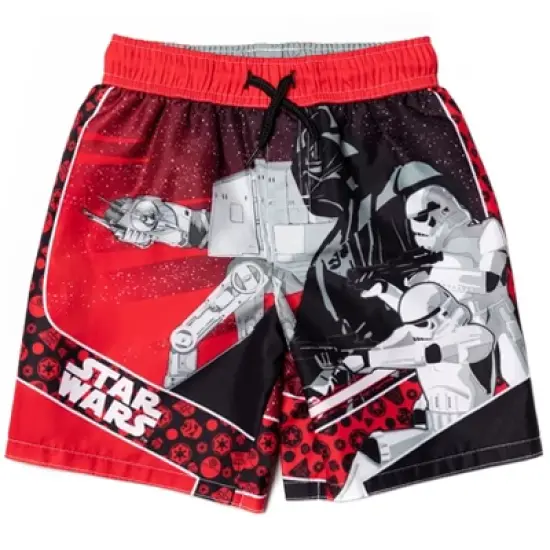 Star Wars Stormtrooper Darth Vader Rash Guard and Swim Trunks Outfit Set Little Kid to Big Kid image {2}