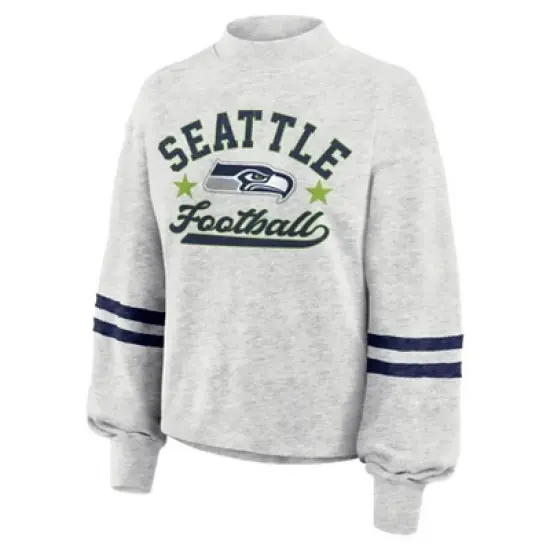 NFL Seattle Seahawks Women's Oatmeal Heather Crew Neck image {1}