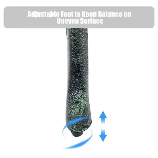 Costway Patio Garden Bench Chair Style Porch Cast Aluminum Outdoor Rose Antique Green image {6}