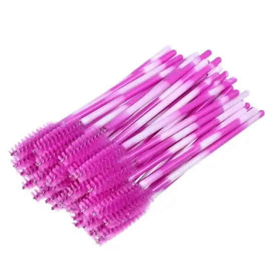 Unique Bargains Colored Mascara Wands Eyelash Eye Lash Brush Makeup Applicators Kit Plastic 50Pcs image {6}