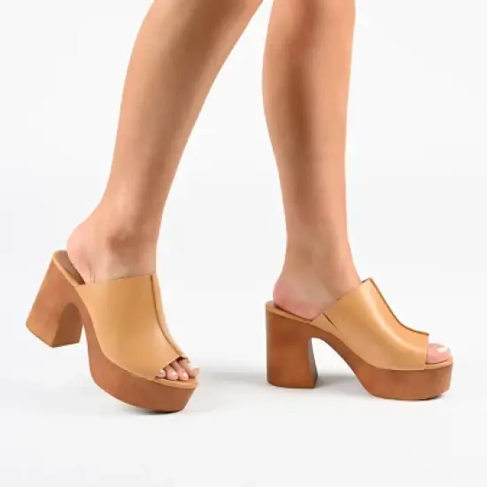 Journee Collection Womens Lorenza Tru Comfort Foam Platform Clog Open Toe Sandals image {8}