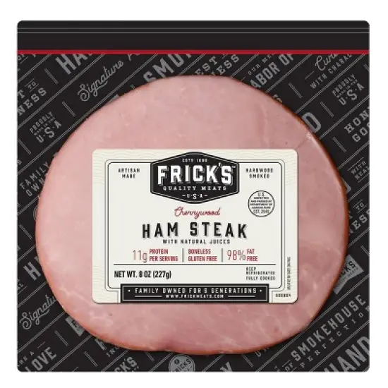 Frick's Quality Meats Cherrywood Ham Steak - 8oz image {4}