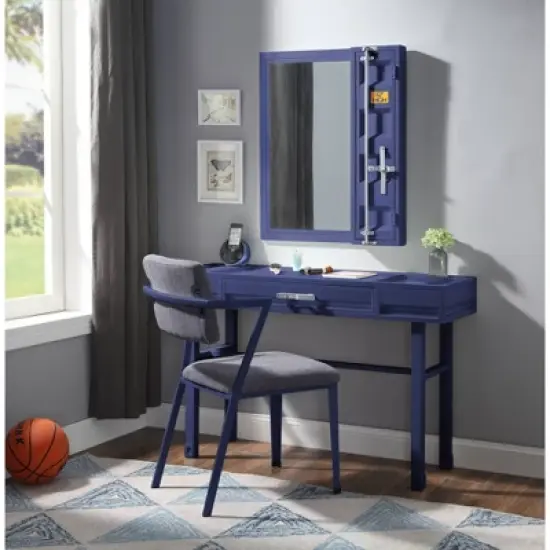 Cargo Vanity Table Blue - Acme Furniture image {5}