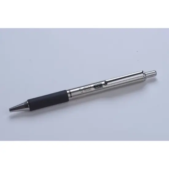 Zebra 2ct F-402 Ballpoint Pens Black Ink Fine .7mm: Retractable Metal Pen with Contoured Grip & Pocket Clip, 5.25" Length image {4}