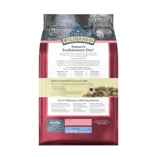 Blue Buffalo Wilderness High Protein Natural Adult Dry Dog Food plus Wholesome Grains with Salmon - 4.5lbs image {1}