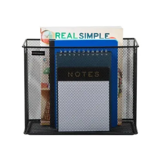 Mesh Desk File Black - Mind Reader: Metal File Organizer & Holder, Desk File Folder Storage Bin, No Assembly Required image {4}