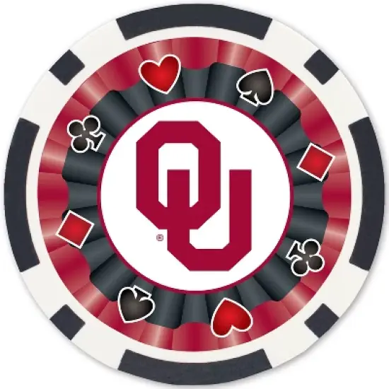 MasterPieces Casino Style 100 Piece Poker Chip Set - NCAA Oklahoma Sooners image {2}